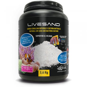 HAQUOSS LIVESAND 0,1-0,5mm - SABBIA CORALLINA VIVA - 3,6 - 9 -18KG
